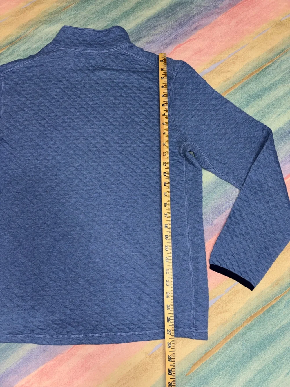 J. Crew Factory Authentic Fleece Diamond Quilted 1/4 Zip Sweater size L